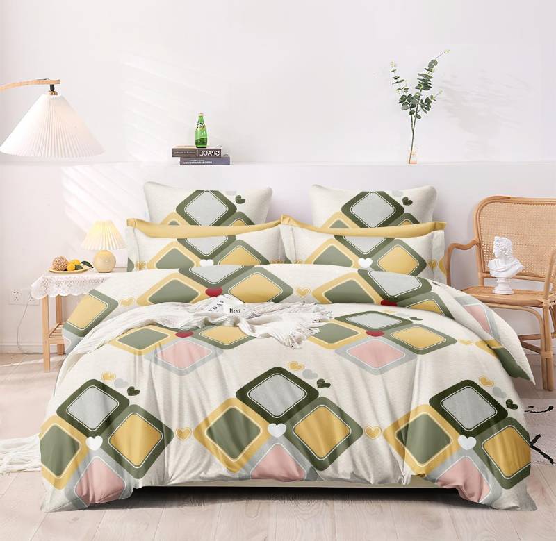 Cream-Colored Rhombus Pattern