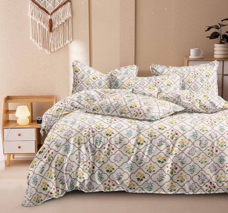 Cream-Colored Floral Pattern