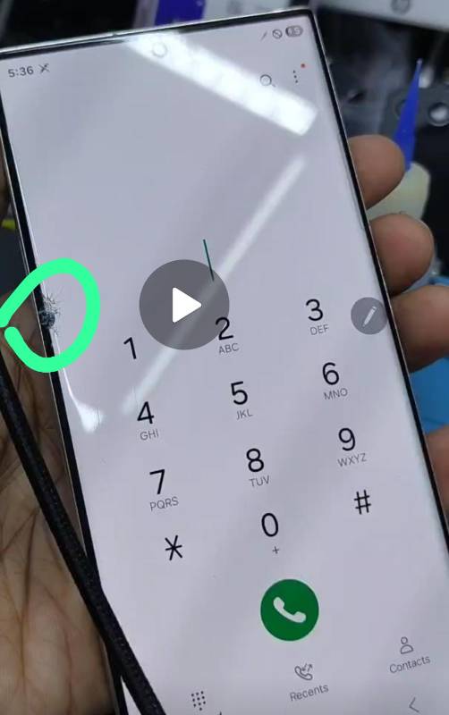 Display Samsung S23 Ultra (Glass Brocken With Black Dot)