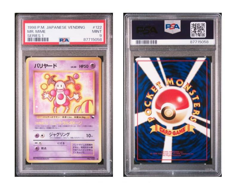 PSA 9 Mr Mime Vending Series 1