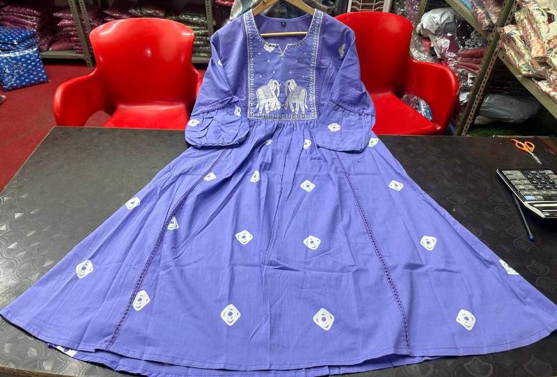 Nyra Gher Kurti Pent With Dupatta Cotton Fabric