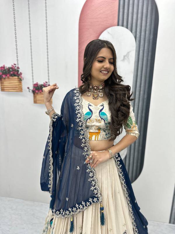 PC-480 | Premium Wedding Wear Tissue Silk Lehenga Choli Set with Heavy Dupatta