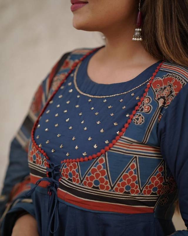 Premium Cotton Printed Kurti 3-Piece Set with Pant & Dupatta