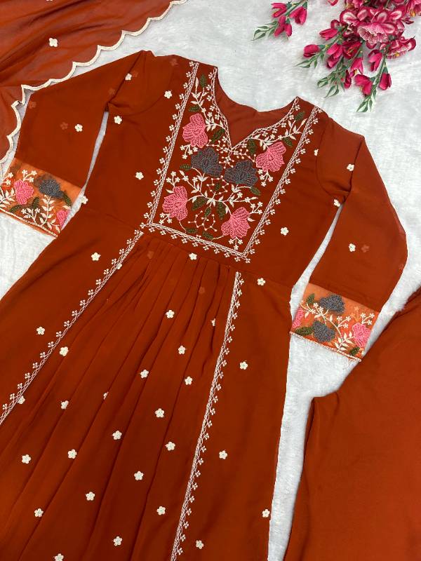 Designer Party Wear Top, Pant, and Fancy Dupatta with Intricate Embroidery