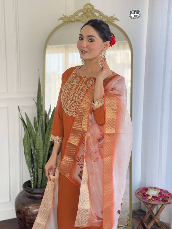 Premium Fully Stitched Heavy Kurti Set – Elegant Hand Embroidery & Zari Work