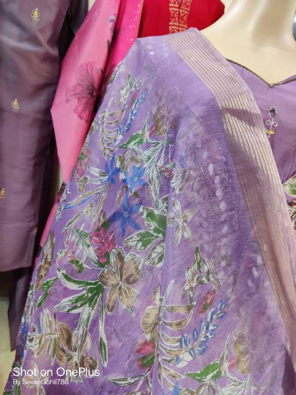 Folly Fabric Nyra Cut Kurti With Plazzo With jacquard Dupatta