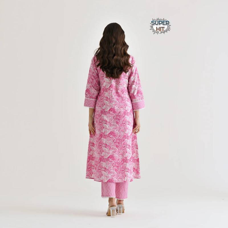 Premium Heavy Rayon Slub Kurti Set with Hand Embroidery & Zari Weaving
