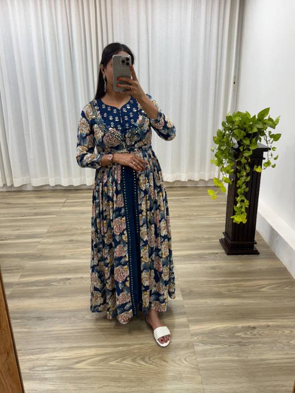 MBL Royale - Exquisite Hand Embroidered Party Wear Gown
