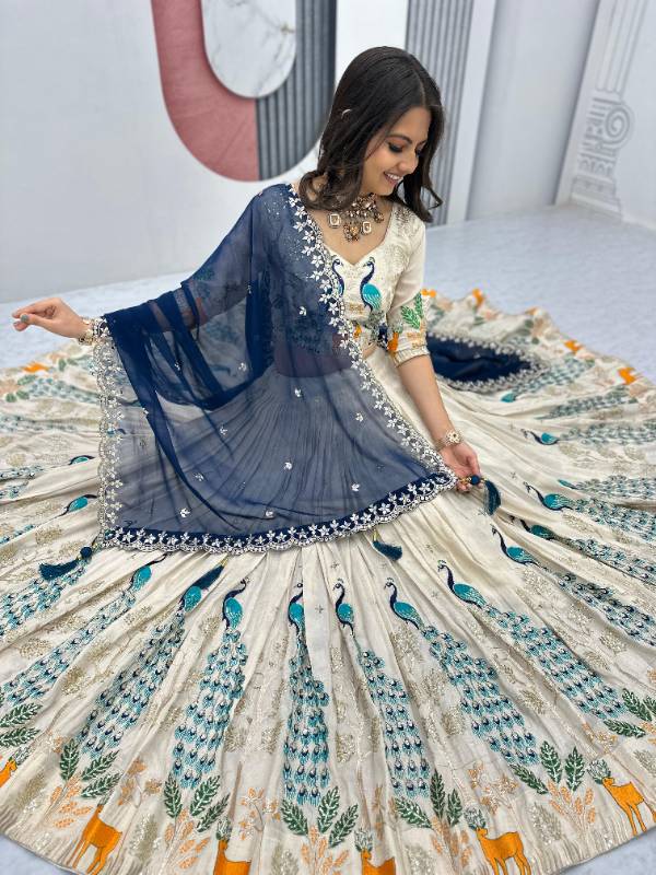 PC-480 | Premium Wedding Wear Tissue Silk Lehenga Choli Set with Heavy Dupatta