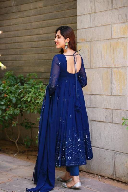 New Designer Party Gown & Dupatta Set
