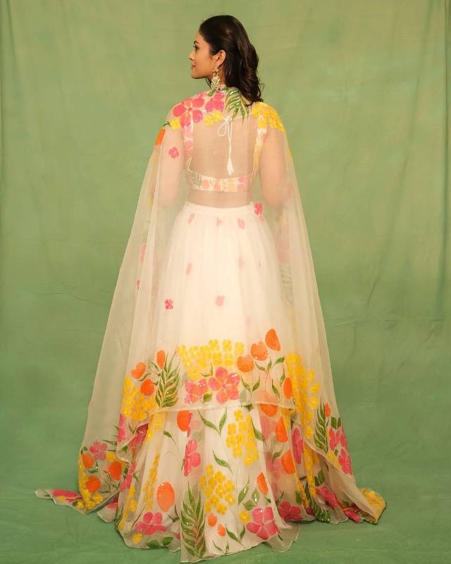 SB-03 Premium Digital Print Teby Silk Lehenga Choli Set