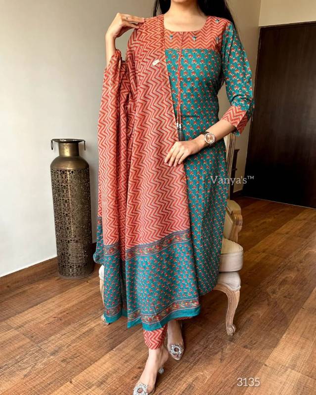 Ethnic Magic: Heavy Cotton Kurti with Pant & Dupatta