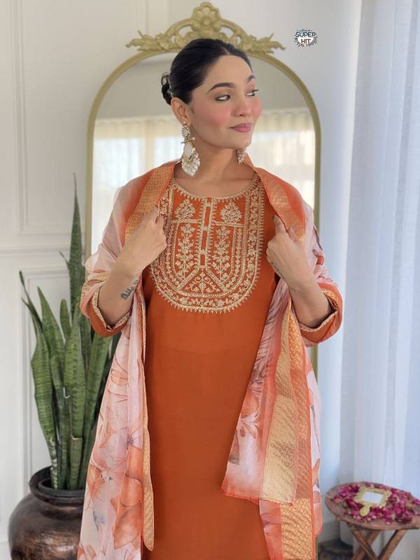 Premium Fully Stitched Heavy Kurti Set – Elegant Hand Embroidery & Zari Work