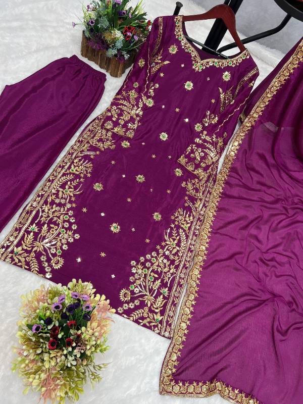 Elegant 3-Piece Traditional Fancy Kurti Set with Bottom and Dupatta