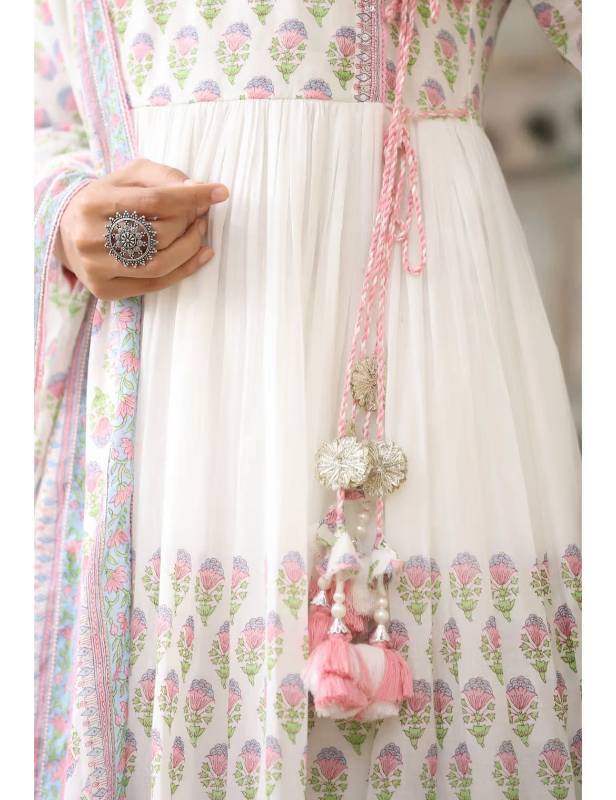 Pure malmal printed ghere wali Kurti pair