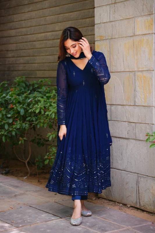 New Designer Party Gown & Dupatta Set
