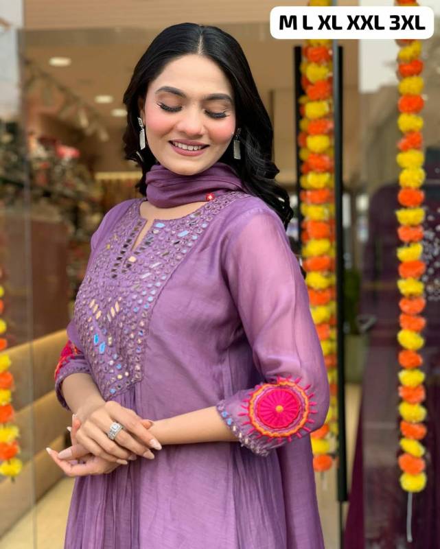 Festival Special Designer Anarkali Set - Showroom Collection (3PCS)