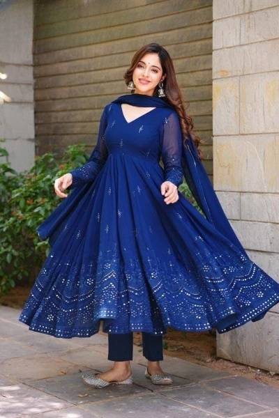 New Designer Party Gown & Dupatta Set
