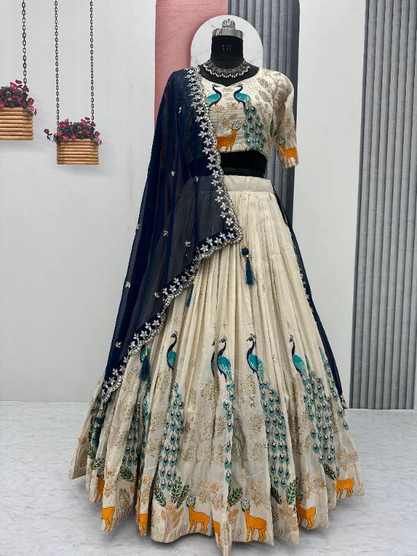 PC-480 | Premium Wedding Wear Tissue Silk Lehenga Choli Set with Heavy Dupatta