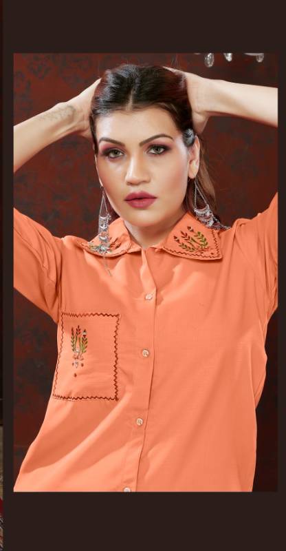 Elegant Maaza Cotton Kurti & Pant with Handwork