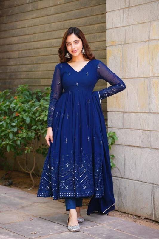 New Designer Party Gown & Dupatta Set