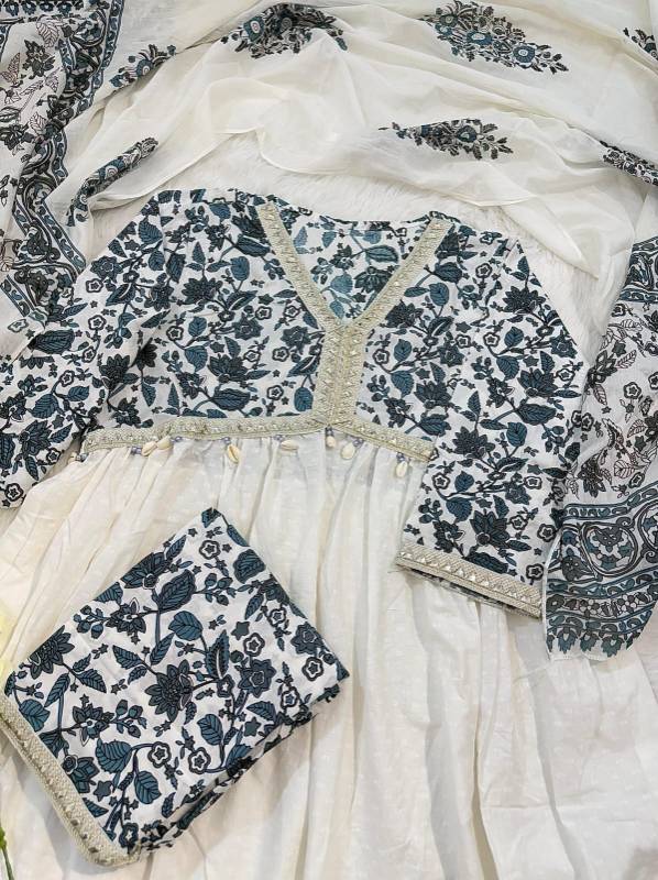Festive Alia-Style Cotton Suit Set for a Cool & Stylish Look