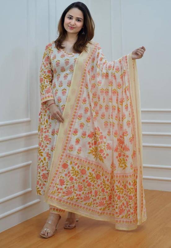 White-Grey Floral Afghani Suit Set: A Perfect Blend of Tradition and Sophistication