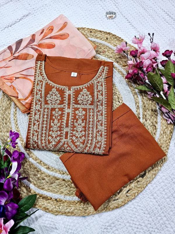 Premium Fully Stitched Heavy Kurti Set – Elegant Hand Embroidery & Zari Work