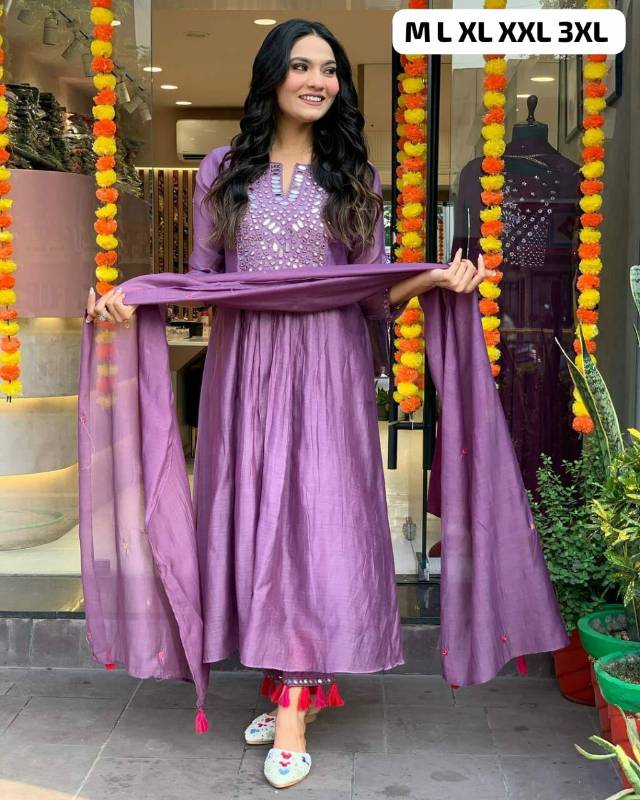 Festival Special Designer Anarkali Set - Showroom Collection (3PCS)
