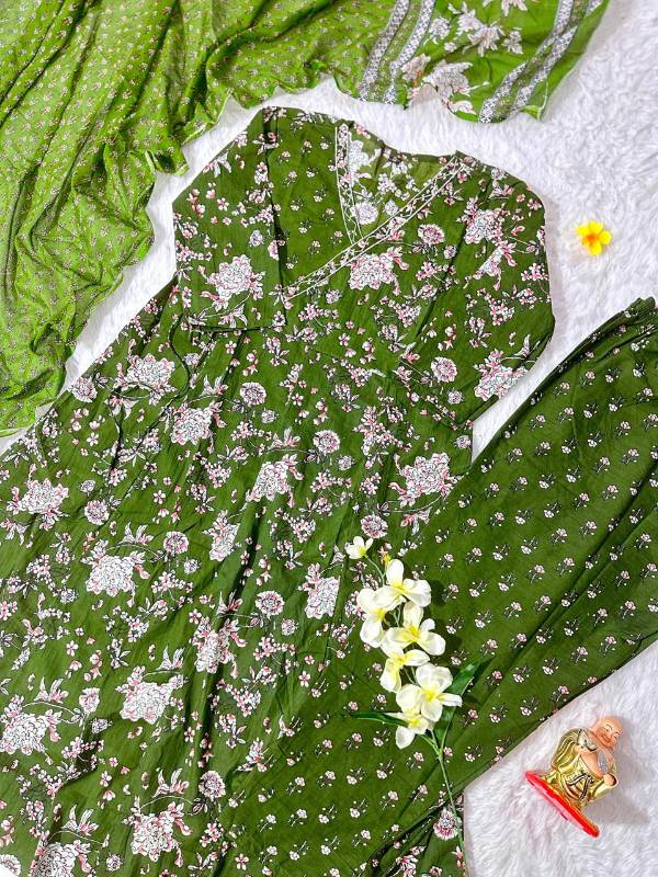 Elegant Angrakha-Style Anarkali Kurta Set with Tassel Details