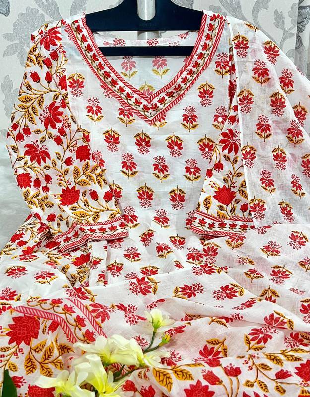 White-Grey Floral Afghani Suit Set: A Perfect Blend of Tradition and Sophistication