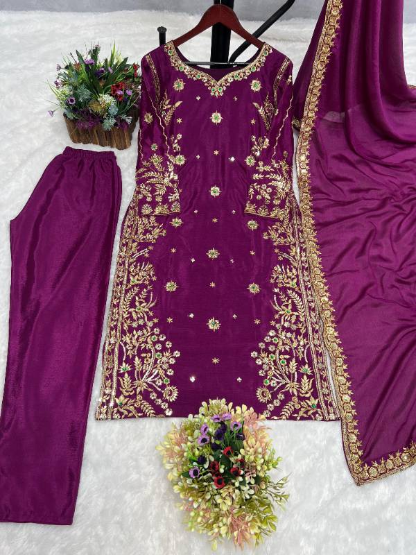 Elegant 3-Piece Traditional Fancy Kurti Set with Bottom and Dupatta