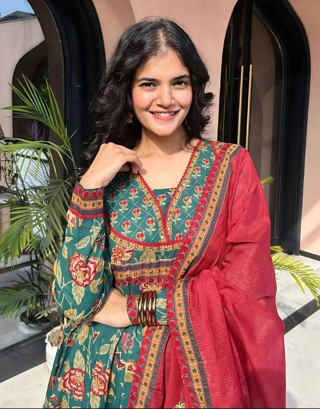 New Anarkali Kurti Plazzo With Dupatta Cotton