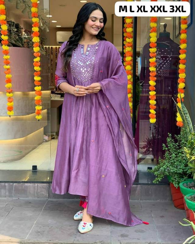 Festival Special Designer Anarkali Set - Showroom Collection (3PCS)