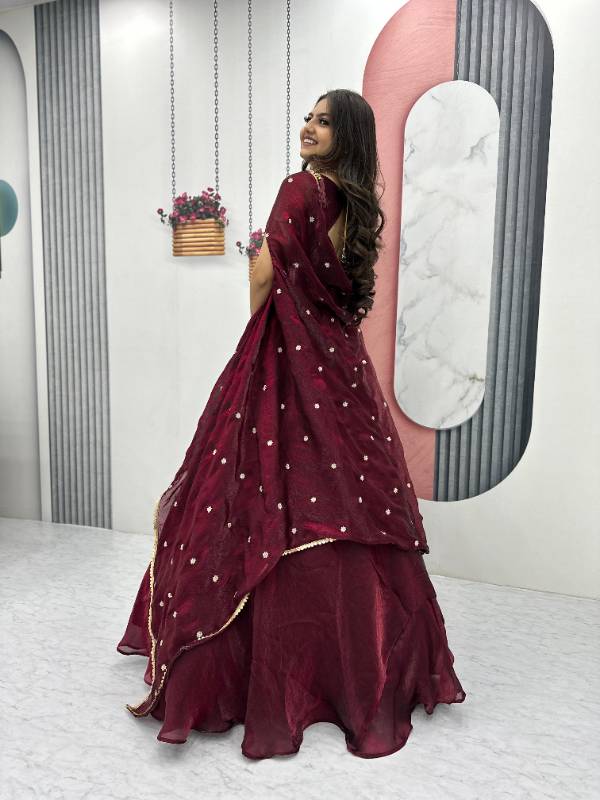 Premium Fendy Embroidered Lehenga Choli with Shrug Dupatta