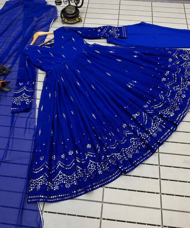 New Designer Party Gown & Dupatta Set