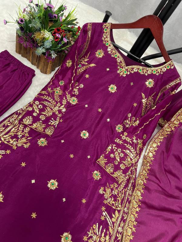 Elegant 3-Piece Traditional Fancy Kurti Set with Bottom and Dupatta