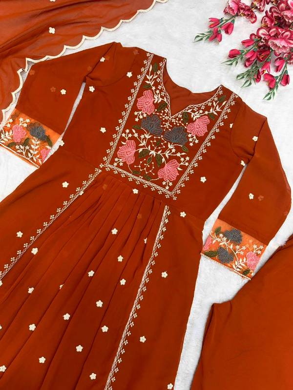 Designer Party Wear Top, Pant, and Fancy Dupatta with Intricate Embroidery