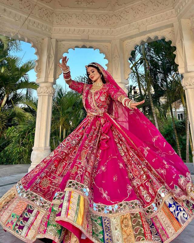 Navratri Special Lehenga Choli Set | SF-1509 | Muslin Cotton with Real Mirror Work & Digital Print | ₹2199