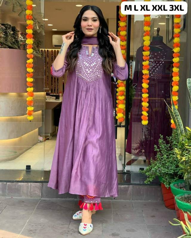 Festival Special Designer Anarkali Set - Showroom Collection (3PCS)