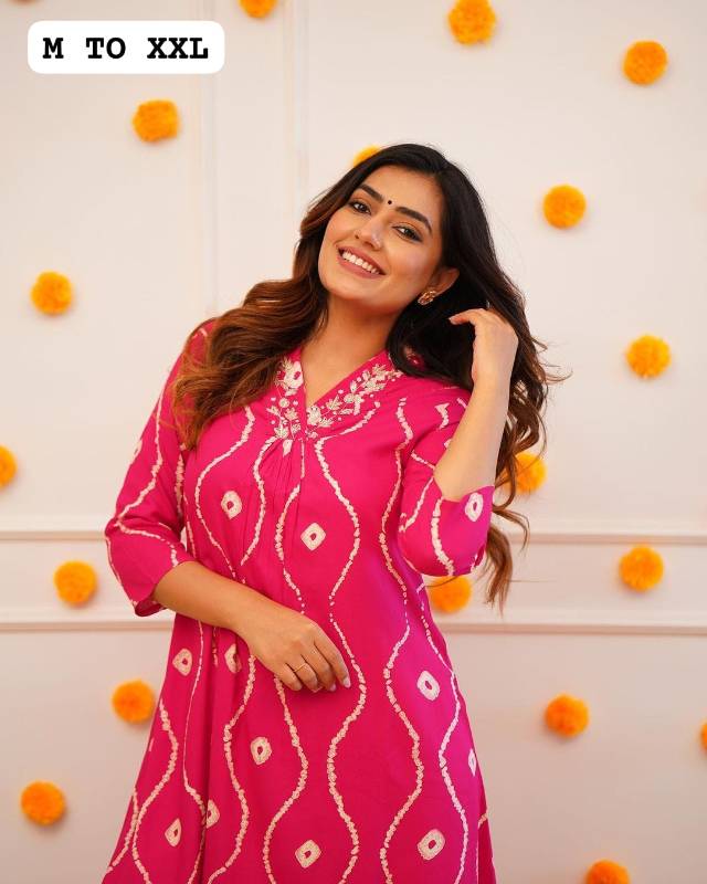 REYON SLUV KURTI WITH PANT