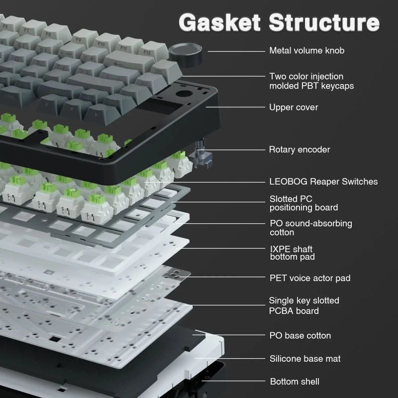 AULA F75 Pro Gasket Wireless Mechanical Keyboard