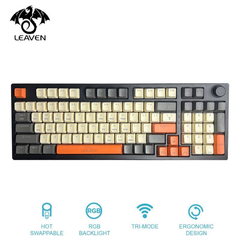 Leaven H96 Tri-Mode 96-Key RGB Wireless Mechanical Keyboard