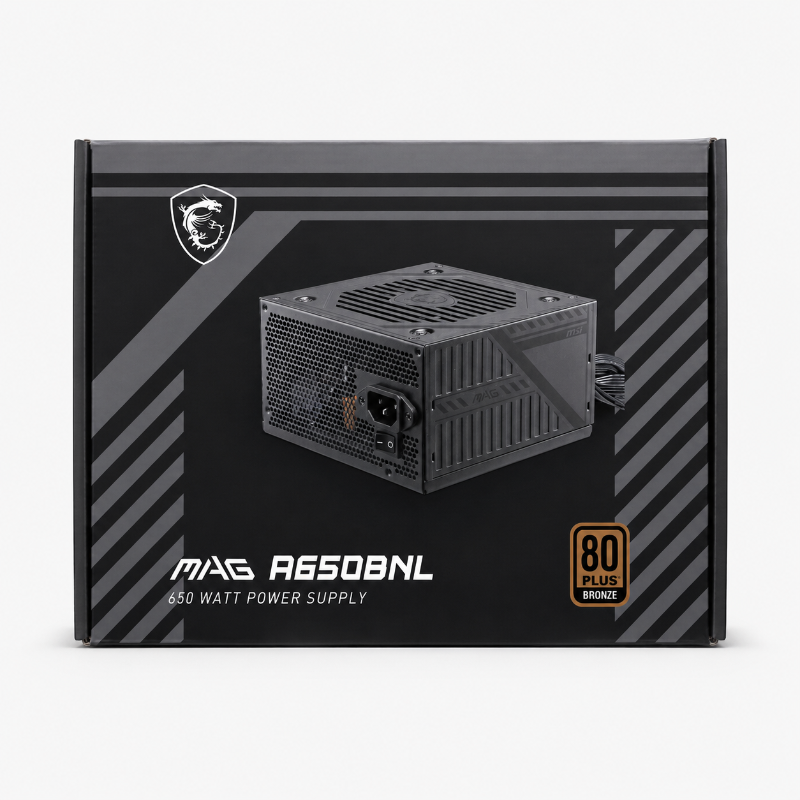 MSI MAG A650BNL 80 Plus Bronze 650w Power Supply (Black)