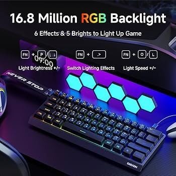 EWEADN DK63 60% Gaming Mechanical Keyboard