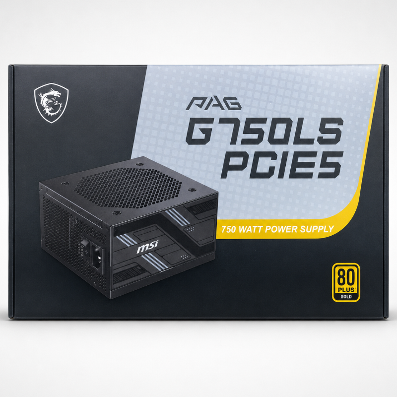 MSI PAG G750LS PCIE5 80 Plus Gold 750w Power Supply (Black)