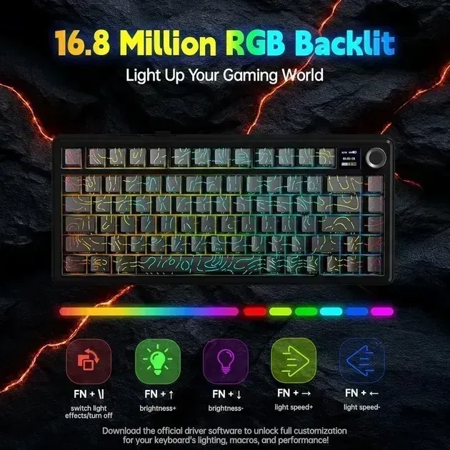AULA F75 MAX Gasket Wireless Mechanical Keyboard
