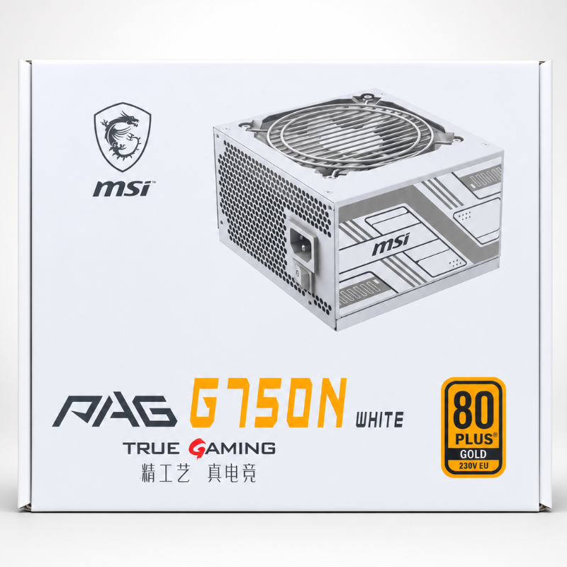 MSI PAG G750N 80 Plus Gold 750w Power Supply (White)