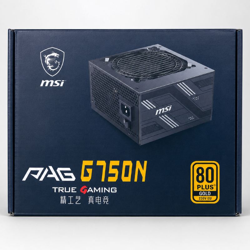 MSI PAG G750N 80 Plus Gold 750w Power Supply (Black)