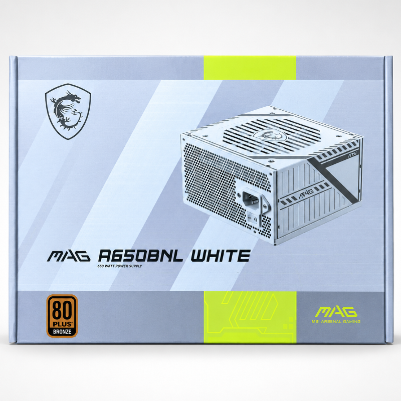 MSI MAG A650BNL 80 Plus Bronze 650w Power Supply (White)